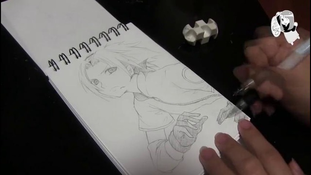 Манга от Мики Шамовой. Speed Drawing. Sakura from Naruto anime