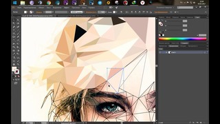 Jennifer Lawrence Low Poly Effect on Adobe Illustrator CC