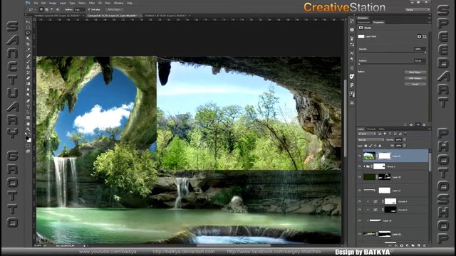 Sanctuary grotto – Speed art (#Photoshop)
