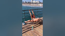 Woman Does Front Bend While Holding On Railing | People Are Awesome #shorts