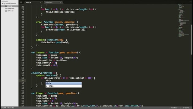 6 – Создаем игру Space Invaders на HTML5 – Добавляем захватчиков