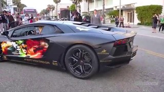 Lamborghini aventador shooting flames