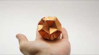 Single sheet origami Excavated Dodecahedron (Shuzo Fujimoto)