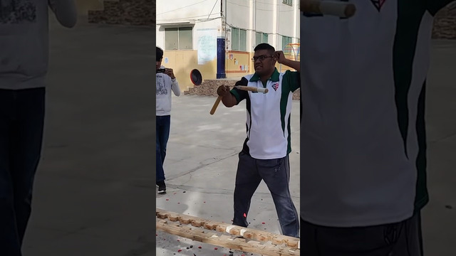 Fastest time to break 100 targets with a nunchaku – 38.6 seconds by Muhammad Rashid