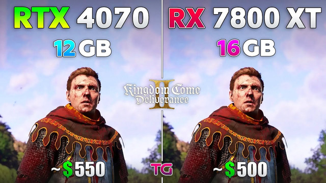 Kingdom Come Deliverance 2: RTX 4070 vs RX 7800 XT | 1080p | 1440p | 4K