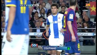 Coutinho plays at Camp Nou (2011/12)