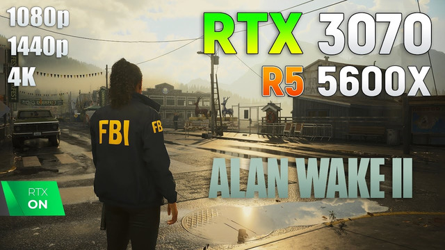 Alan Wake 2 on RTX 3070 + Ryzen 5 5600X | 1080p | 1440p | 4K