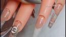 Acrylic nails 3d roses Xnails Peru
