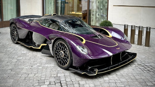 1 of 1 $4m Aston Martin Valkyrie Anemos with REAL GOLD driving in London