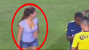 Rare Pitch Invasion in Football