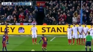 Фантастический гол Месси со штрафного в матче Барселона – Севилья (28.02.2016)