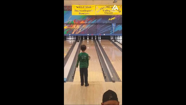 Kid makes impossible bowling trick shot look easy