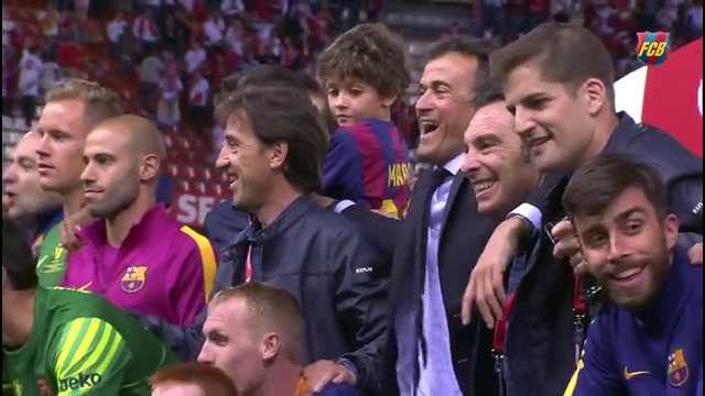 FC Barcelona – Copa del Rey Champions 2016 – Luis Enrique celebrating the victory