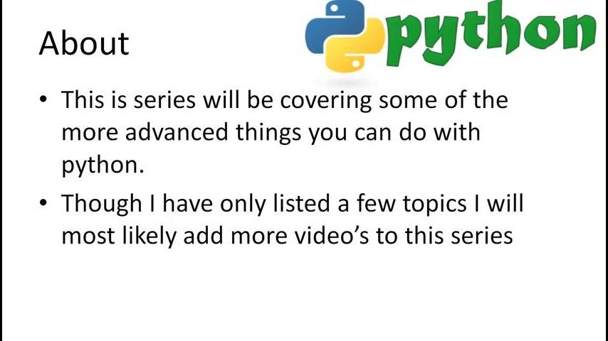 Python Advanced Tutorial 1 – Introduction - Mover.uz