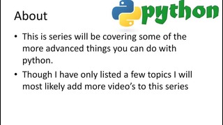 Python Advanced Tutorial 1 – Introduction