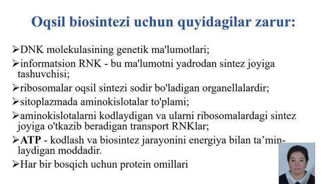 Oqsil biosintezi