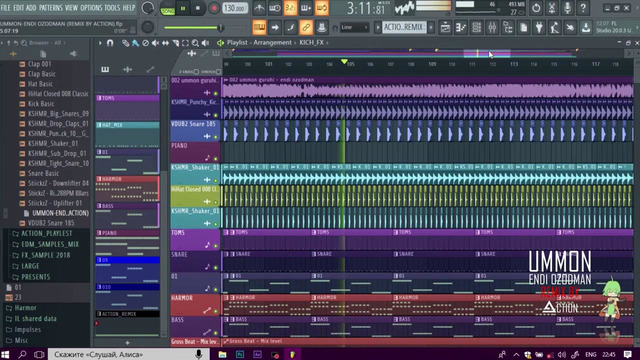 Ummon – endi ozodman (remix) (by action) (fl studio)