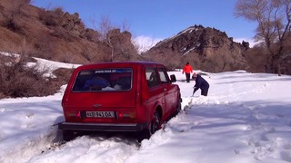 Зимняя внедорожная экспедиция на нивах на плато Ангрен