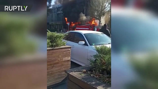 Момент взрыва в бишкекском кафе — видео