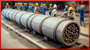Production of High-Strength Concrete Blocks & Piles | Amazing Cement Manufacturing