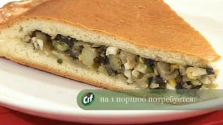 Пирог с грибами и картофелем – видеорецепт