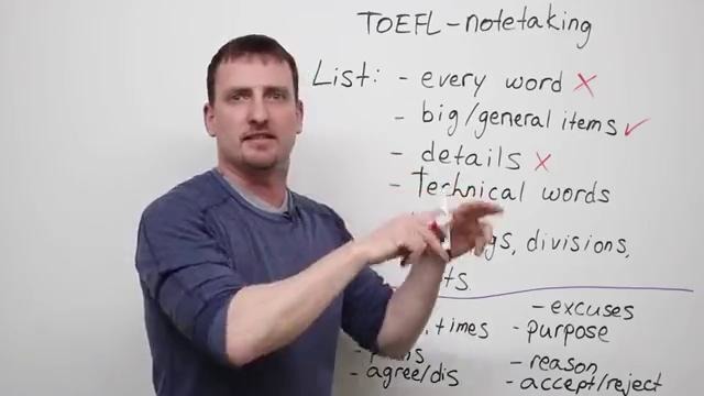 TOEFL & IELTS skills – Notetaking