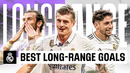 Los MEJORES GOLES desde fuera del área del REAL MADRID