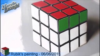 3D Кубик-Рубик масляными красками