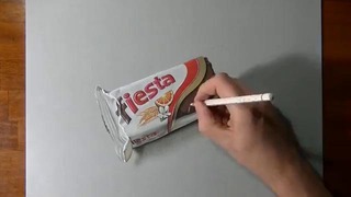 Drawing time lapse: Fiesta Snack Cake – hyperrealistic art