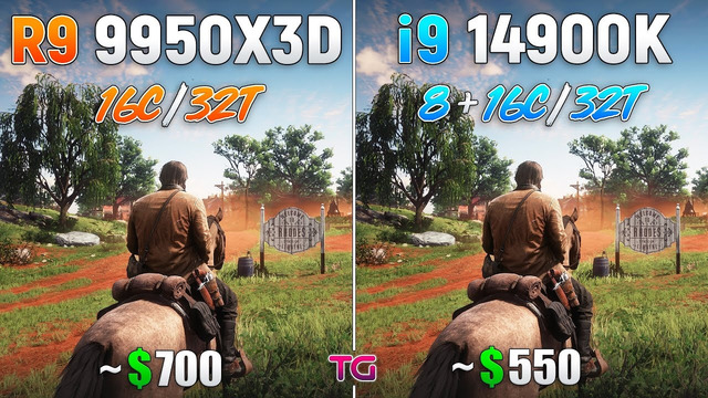 Ryzen 9 9950X3D vs Core i9 14900K – Test in 12 Games