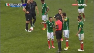 Потасовка в матче Мексика – Новая Зеландия