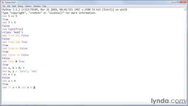 40 Phython Operators Operating on Boolean values