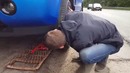 Понторезка упала с прицепа и минус два колеса