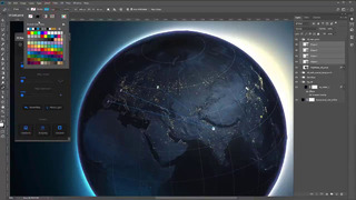 How to create a 3D Earth flight time infographic with Photoshop and ATLAS
