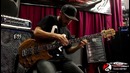 Miki Santamaria slapping a Wal bass with EBS amps
