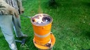 Самодельный кузнечный горн из двух ведер и вентилятора forge