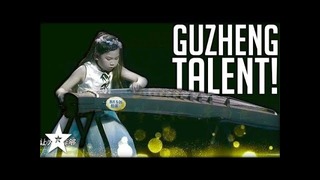 Девочка умело играет на гуженг на шоу талантов в Китае