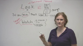 English Vocabulary – Look – See – Watch