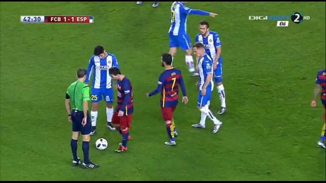 Барселона – Эспаньол – 4:1 | 1-ый тайм | Кубок Испании. 1/8 финала