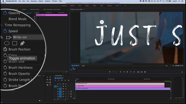 Handwritten Write-On Text Title Effect Premiere Pro
