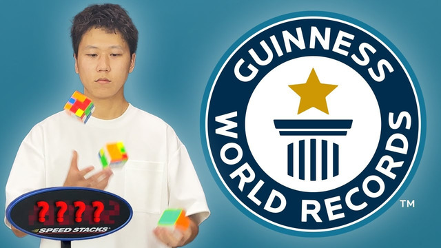 Fastest Time To Solve Three Cubes Whilst Juggling – Guinness World Records