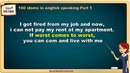 100 American idioms in English speaking with Example Part 1