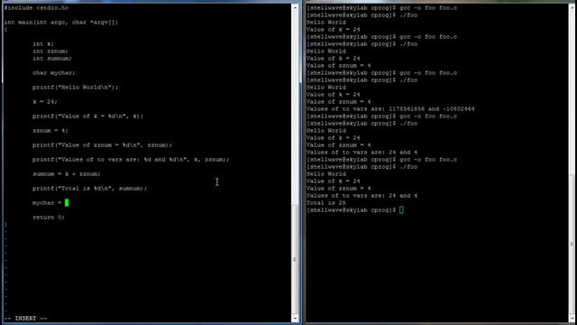 C Programming in Linux Tutorial #002 – Data Types- – int- and – char