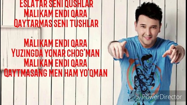 Sardor Rahimxon Karaoke Malikam endi qara Qo’shiq matni va musiqasi