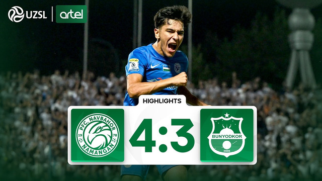 Superliga 17-tur. Navbahor – Bunyodkor bahsida kiritilgan gollar va xavfli vaziyatlar (Highlights)