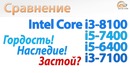 Сравнение Core i3-8100 c Core i5-7400, Core i5-6400 и Core i3-7100