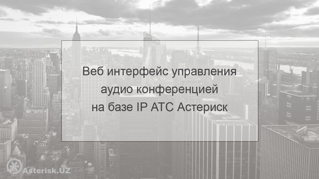 Веб интерфейс управления аудио конференцией