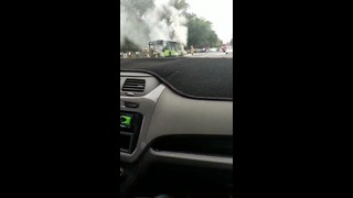 Сгорел пассажирский автобус на Чиланзаре