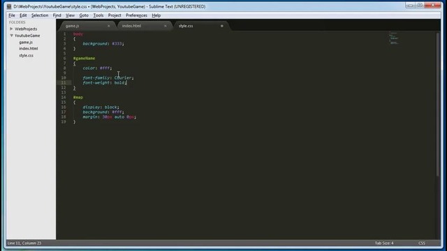 Как создать игру на HTML5 – 3 – Работа с CSS