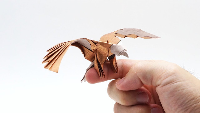 Орел Оригами (Упрощенный) | Origami Eagle – Simplified version (Jo Nakashima)